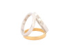 anneau de foulard hermes trio bicolore metal palladie