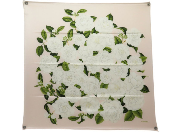 foulard chanel camelia carre 90 en soie