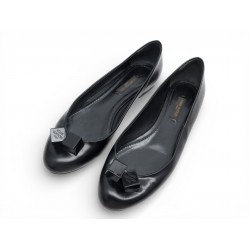 CHAUSSURES LOUIS VUITTON BALLERINES GOSSIP OMBRE 36.5 EN CUIR NOIR SHOES 930€