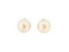 boucles d'oreilles chanel puces perles logo cc