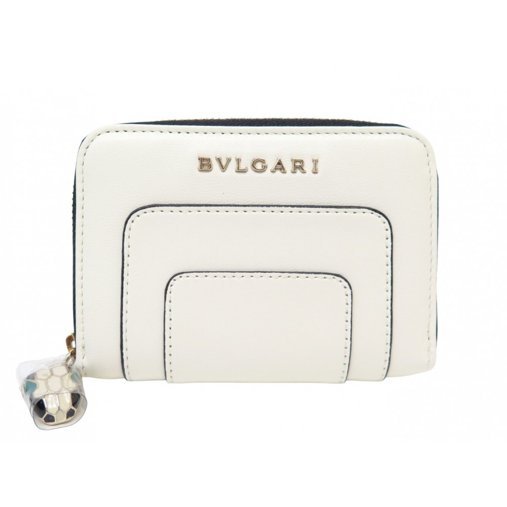 NEUF PORTEFEUILLE BULGARI SERPENTI FOREVER PORTE MONNAIE BLANC NEW WALLET 710€