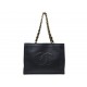 VINTAGE SAC A MAIN CHANEL GRAND SHOPPING LOGO CC CABAS CUIR NOIR TOTE BAG 6500€