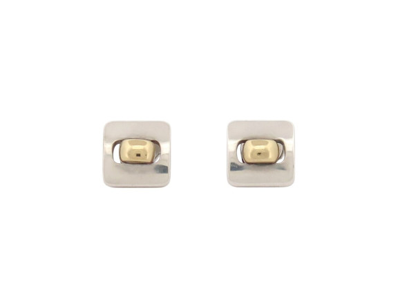 boucles d'oreilles hermes puces argent 925