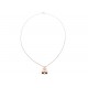 NEUF COLLIER HERMES IRENE EN EMAIL ET METAL DORE ROSE 50 CM ENAMEL NECKLACE 715€