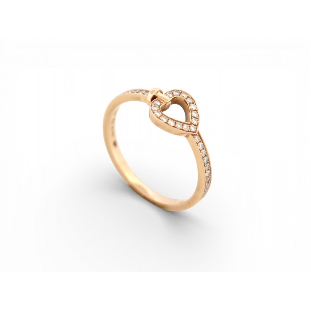 BAGUE FRED PRETTY WOMAN MINI MODELE 4B0969 T55 OR ROSE 18K DIAMANTS RING 2510€
