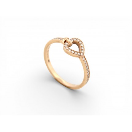 BAGUE FRED PRETTY WOMAN MINI MODELE 4B0969 T55 OR ROSE 18K DIAMANTS RING 2510€