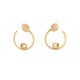 NEUF BOUCLES D'OREILLES DINH VAN CREOLES LE CUBE DIAMANT 808811 EN OR 18K 2090€