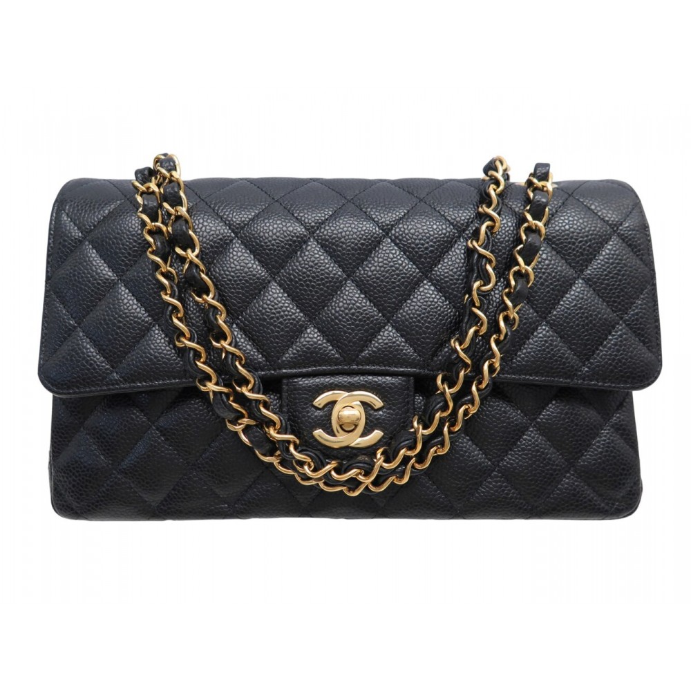 NEUF SAC A MAIN CHANEL TIMELESS CLASSIQUE MEDIUM 11.12 CUIR CAVIAR NOIR 10300€