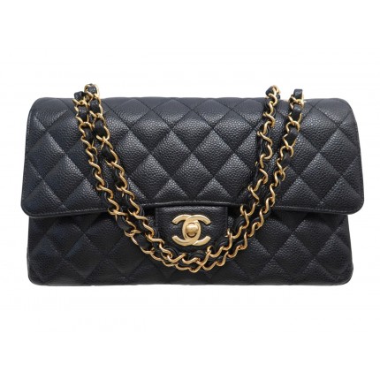 NEUF SAC A MAIN CHANEL TIMELESS CLASSIQUE MEDIUM 11.12 CUIR CAVIAR NOIR 10300€