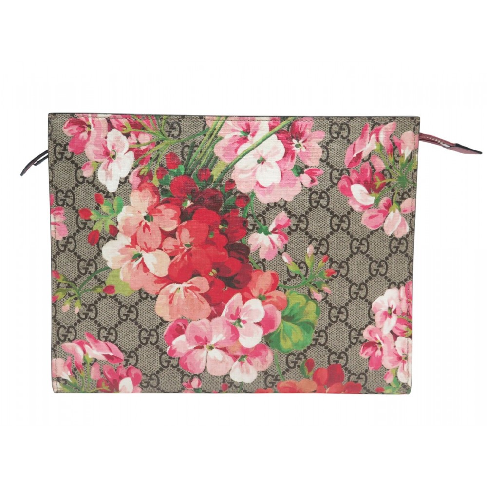NEUF SAC A MAIN GUCCI POCHETTE 430268 EN TOILE GG SUPREME BLOOMS POUCH BAG 800€