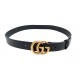 NEUF CEINTURE GUCCI GG MARMONT 414516 T85 BOUCLE LOGO EN CUIR NOIR NEW BELT 430€