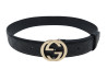 ceinture gucci boucle gg entrelace 370543 t75 en cuir