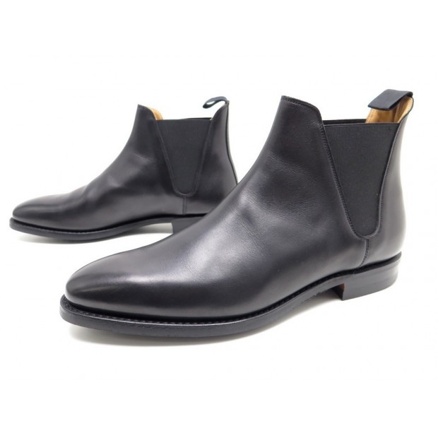  NEUF CHAUSSURES CROCKETT & JONES CHELSEA 10E 44 CUIR NOIR 