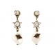 NEUF BOUCLES D'OREILLES DIOR PENDANTES ETOILES PERLES ABEILLES BEE EARRINGS 580€