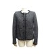 NEUF VESTE COURTE THE KOOPLES COCO FEMME 40 M TWEED GRIS COTON LAINE JACKET 395€