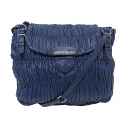 SAC A MAIN PRADA CUIR NAPPA GAUFRE BLEU BANDOULIERE SOFT LEATHER HAND BAG 4000€