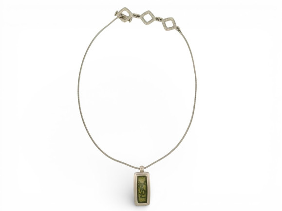  collier yves saint laurent pendentif rectangle