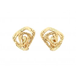 VINTAGE BOUCLES D'OREILLES CHRISTIAN LACROIX SPIRALES DORE CLIPS GOLD EARRINGS
