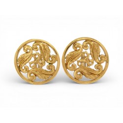 VINTAGE BOUCLES D'OREILLES YVES SAINT LAURENT GOOSSENS ARABESQUES 1980 EARRINGS