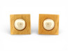  boucles d oreilles yves saint laurent carrees
