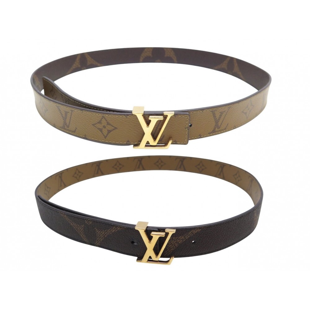 NEUF CEINTURE LOUIS VUITTON ICONIC M0149 T90 REVERSIBLE TOILE MONOGRAM BELT 470€