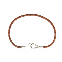 COLLIER HERMES JUMBO BRACELET DOUBLE TOUR CUIR TRESSE METAL ARGENTE NEKLACE 450€