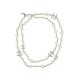 NEUF COLLIER CHANEL SAUTOIR 2023 AVEC PERLES & LOGO CC ARGENTE PEARLS NECKLACE