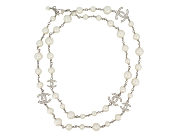  collier chanel sautoir 2023 avec perles logo cc