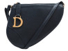 NEUF SAC A MAIN CHRISTIAN DIOR RODEO SADDLE CUIR NOIR NEW HAND BAG PURSE 2000€