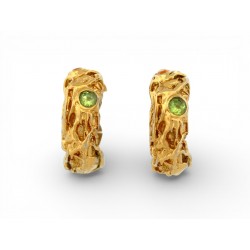 VINTAGE BOUCLES D OREILLES YVES SAINT LAURENT GRANDES CREOLES PIERRES EARRINGS