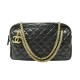 SAC A MAIN CHANEL CAMERA MATELASSE CC LOGO CUIR NOIR BANDOULIERE HAND BAG 6500€