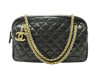 sac a main chanel camera matelasse cc logo cuir noir