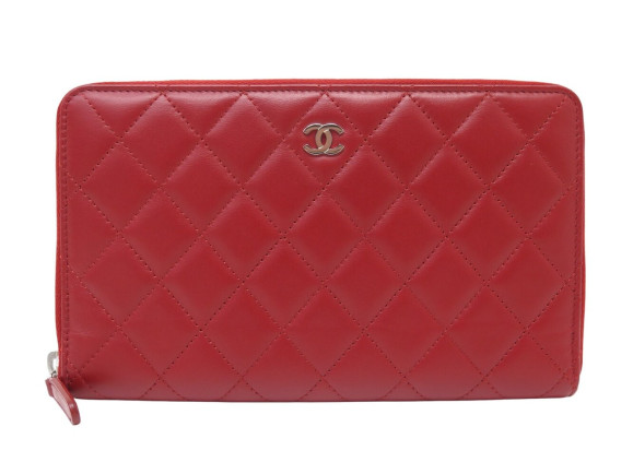 portefeuille chanel long zippe logo cc en cuir