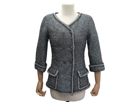  veste chanel p47860 2014 double tweed metallique