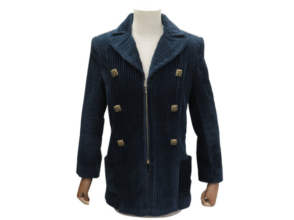 veste chanel zipee boutons gripoix p41564 m 38 velours