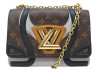 sac a main louis vuitton twist mm en cuir toile