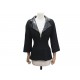 NEUF VESTE CHANEL CINTREE ZIP COL CUIR P50250 S 36 TWEED NOIR LAINE JACKET 6000€