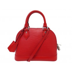 SAC A MAIN LOUIS VUITTON ALMA BB CUIR EPI ROUGE M41160 BANDOULIERE HANDBAG 1700€