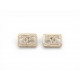 NEUF BOUCLES D'OREILLES CHANEL LOGO CC CARRE NUM 5 2023 PUCES EARRINGS 700€
