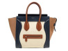 sac a main celine luggage medium cuir tricolore bleu