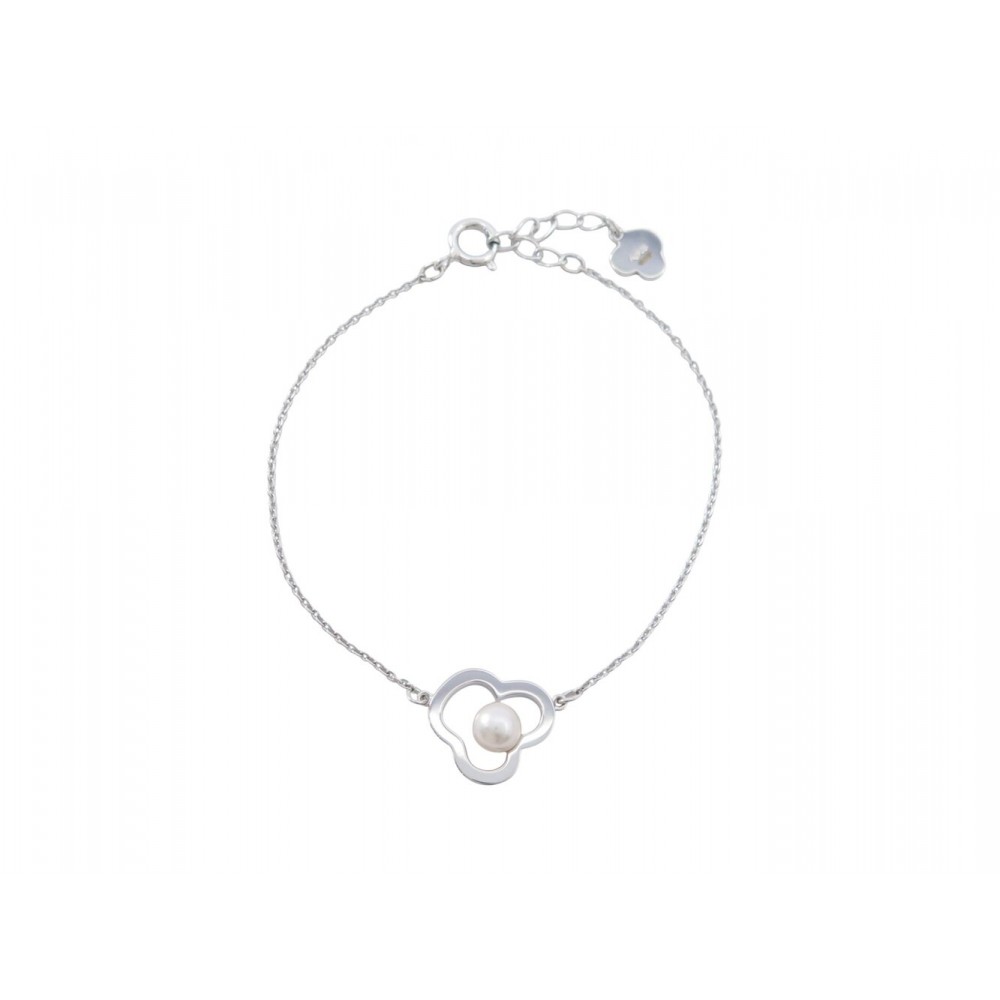 NEUF BRACELET TASAKI CHANTS PERLE 17 CM EN ARGENT MASSIF 925 SILVER NEW BANGLE