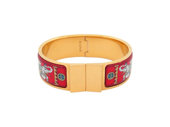 bracelet hermes clic clac torana imprime elephant 17cm