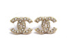 boucles d'oreilles chanel logo cc perles a64766