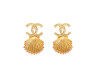 boucles d'oreilles chanel aba063 coquillage logo
