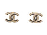 boucles d'oreilles chanel logo cc strass puces en