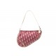 SAC A MAIN CHRISTIAN DIOR POCHETTE MINI SADDLE TOILE OBLIQUE ROUGE HANDBAG 2100€
