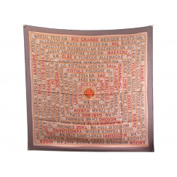 FOULARD HERMES LES SOURCES DE LA VIE RAWYLER CARRE 90 EN SOIE BEIGE SCARF 580€
