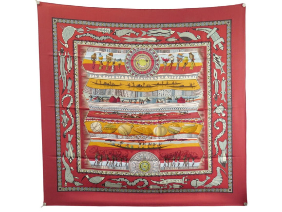 foulard hermes la vie du fleuve aline honore 2005