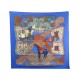FOULARD HERMES ART DES STEPPES CARRE 90 ANNIE FAIVRE SOIE BLEU SILK SCARF 580€
