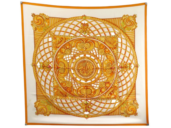 foulard hermes monnaies et symboles des parisii carre